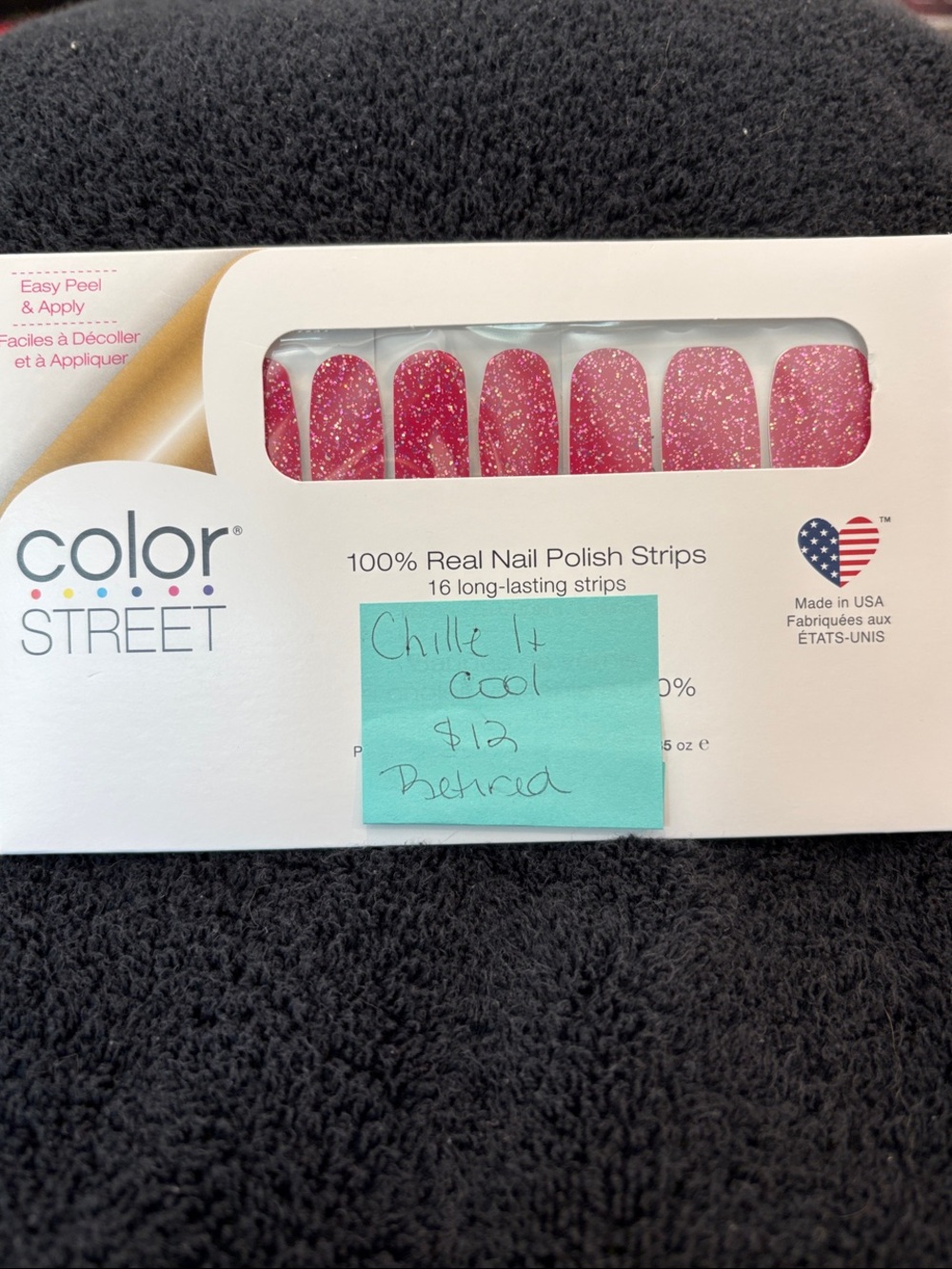 Color Street Pink Glitter Nail Strips - Chille It Cool